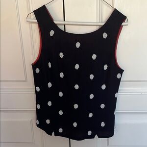 odille linen top w beaded detail